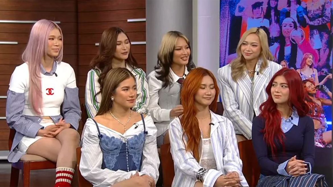 BINI members seated during Good Day LA interview as they discuss Coachella performance and international expansion