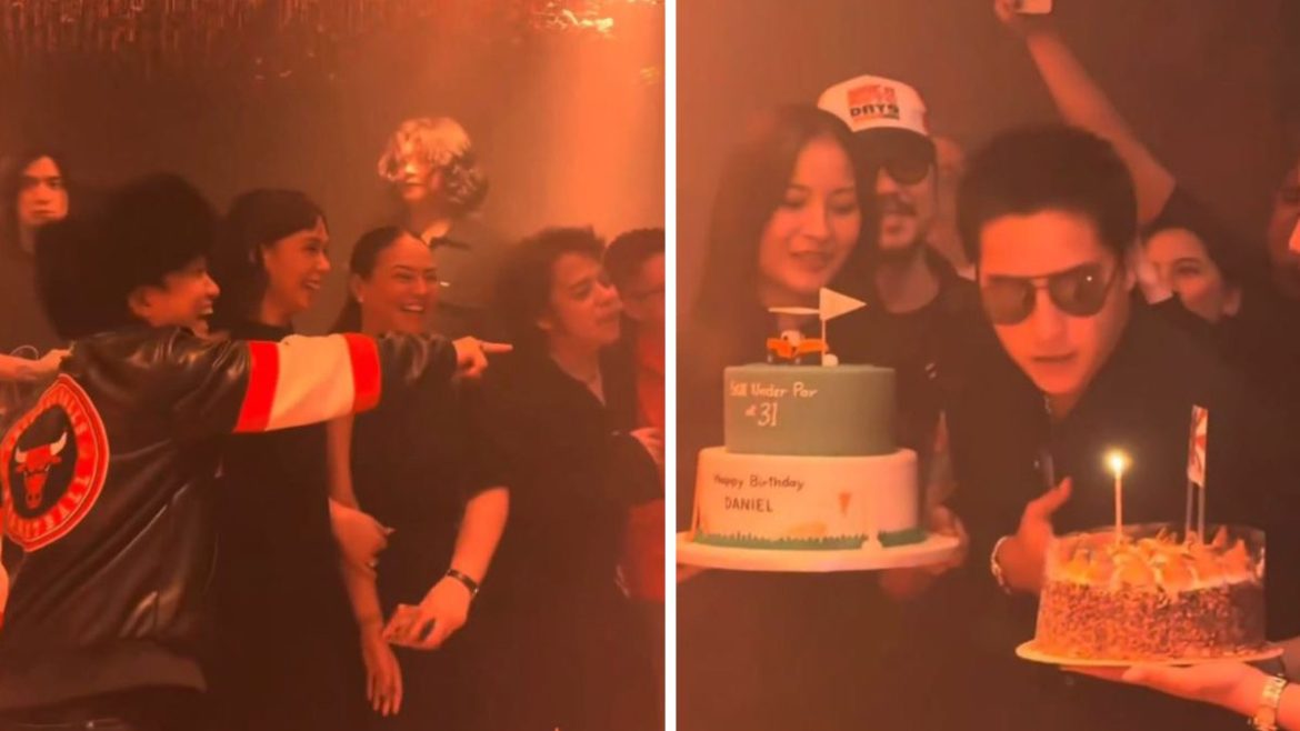 Daniel Padilla celebrating his 31st birthday with friends at a private party as viral clip circulates online