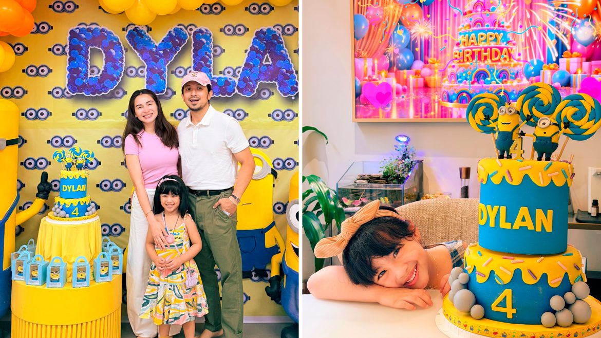 Dennis Trillo and Jennylyn Mercado celebrate their daughter’s birthday with a colorful Minions-themed party