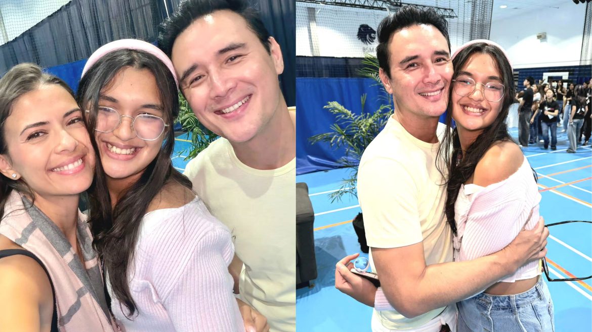 John Estrada daughter TEDx performance selfie with family at school event