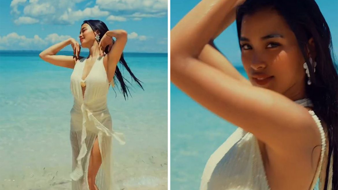 Shuvee Etrata wearing a beach outfit in viral Marimar inspired look photos