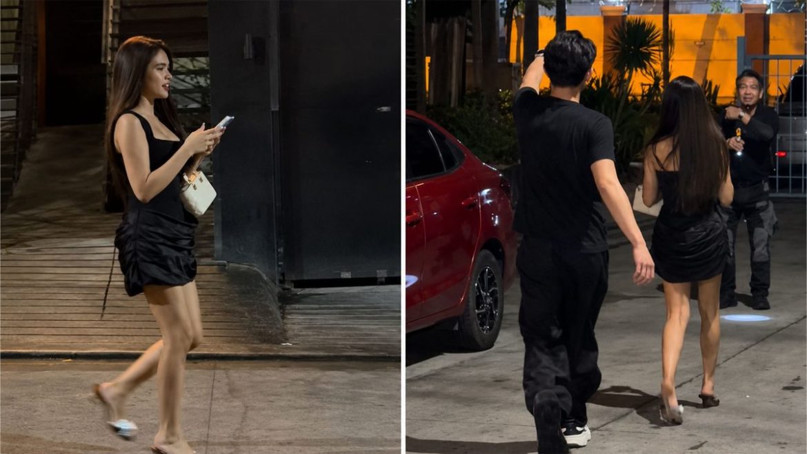 Iñigo Pascual and Criza Taa walking together during a nighttime outing in a viral social media clip