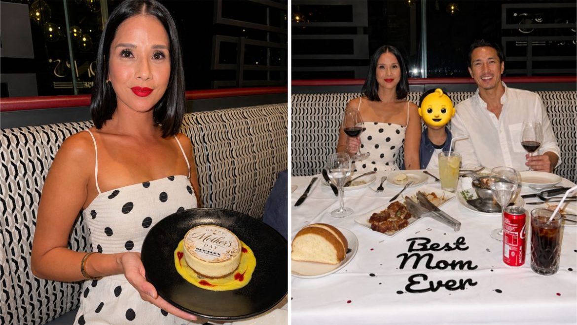 Maxene Magalona during a Mother’s Day celebration dinner with family at a restaurant