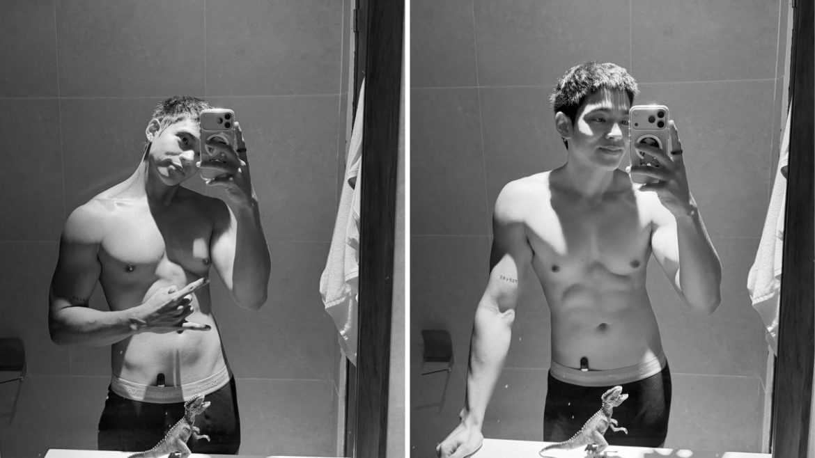Ron Angeles poses for mirror selfies in a viral social media post that sparked humorous online reactions among Filipino netizens.