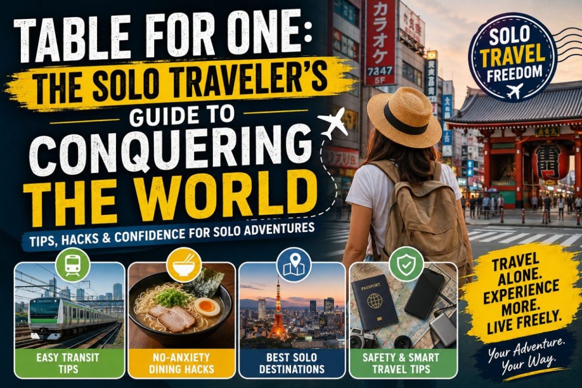 A solo traveler exploring Tokyo, Japan, featured in a comprehensive Solo Travel Guide for independent travelers.